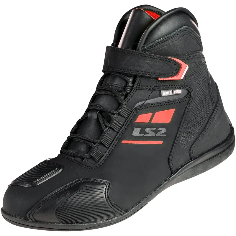 Botas LS2 Garra Woman Waterproof - Negro/Rojo