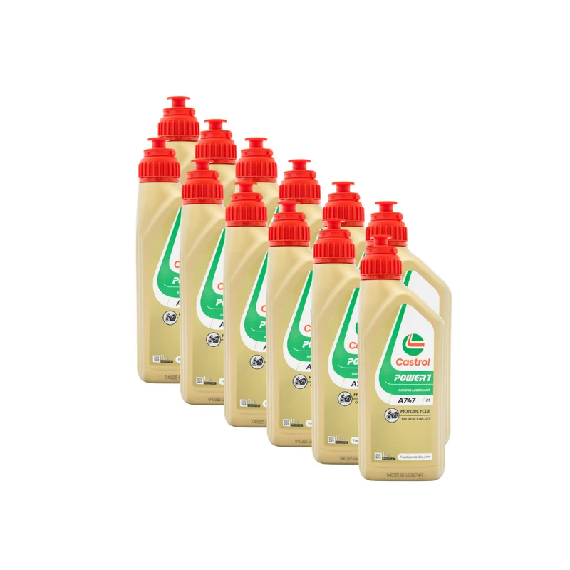 Huile Castrol A747 2 Temps Racing 12x1 Litre Value Pack
