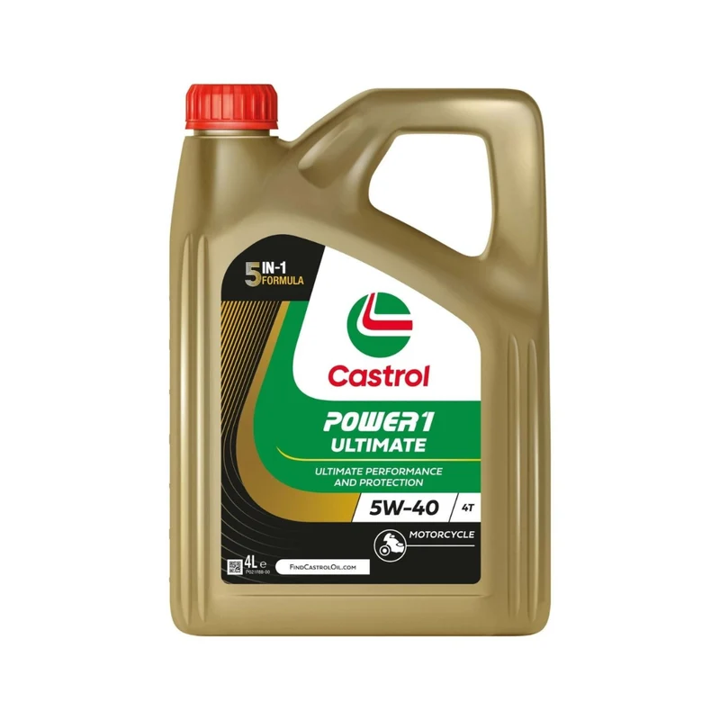 Huile Castrol Power1/RS Racing 5W40 4 Temps 4 Litres