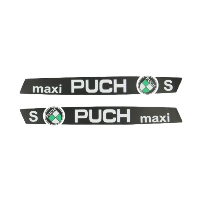 Jeu d'autocollants Noir/Chrome Puch Maxi S