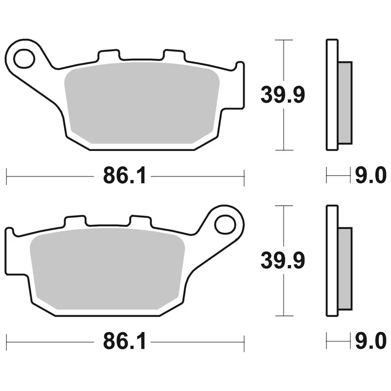Pastillas de freno traseras Honda CB 1000 25-26 Brembo - Sinterizadas