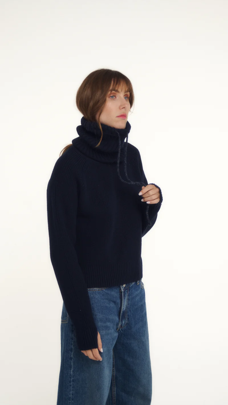 Pull col amovible laine mérinos JOAN 001.