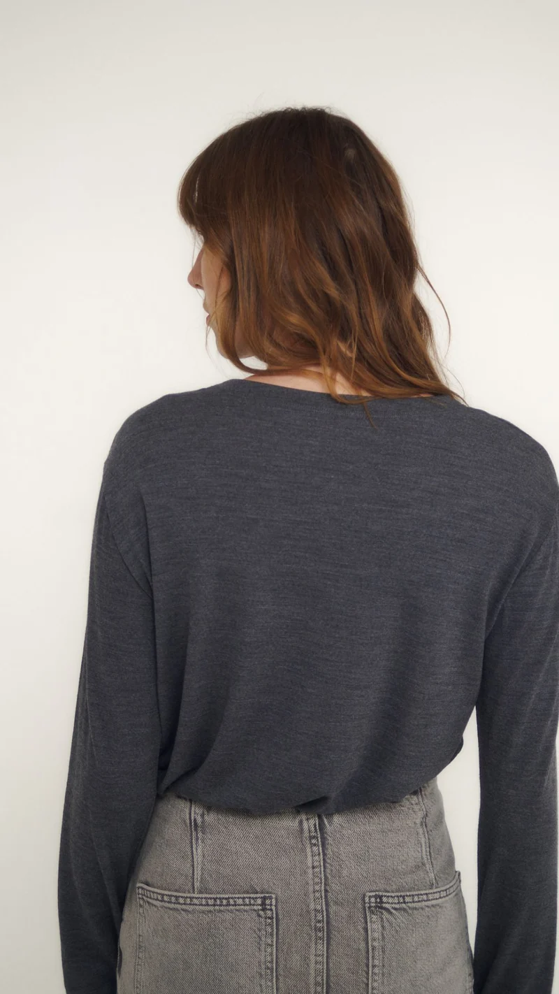 T-shirt manches longues laine YOAN 001.