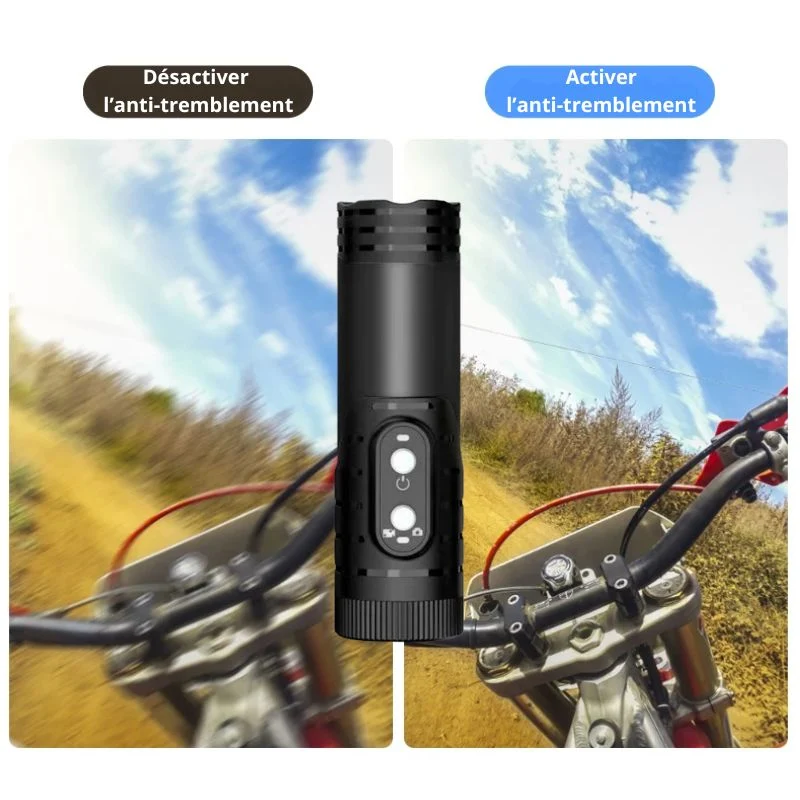 Caméra sur casque moto