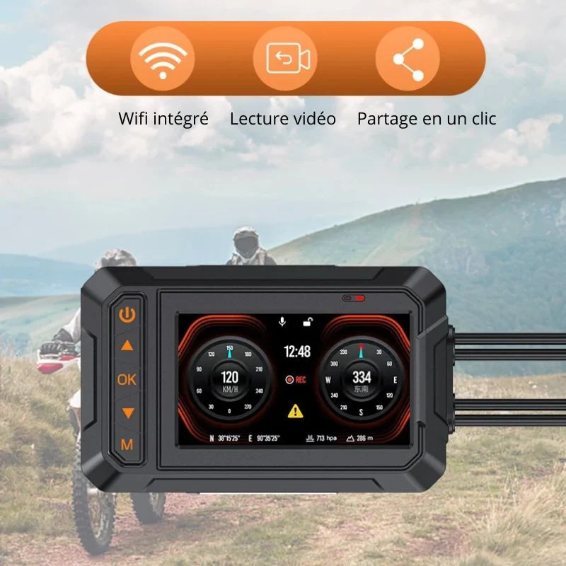 Dashcam moto - IronTrack DualCam