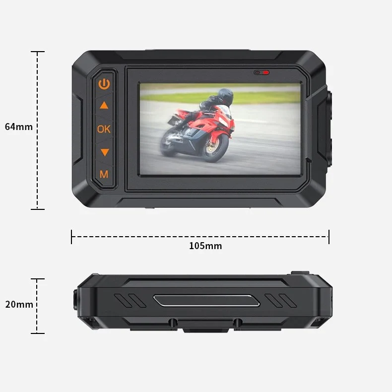 Dashcam moto - IronTrack DualCam