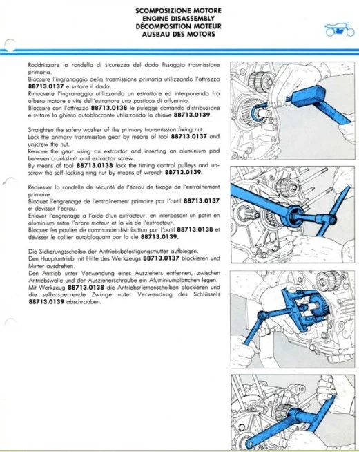 Manuel d'atelier Ducati 750 F1 Desmo 1986