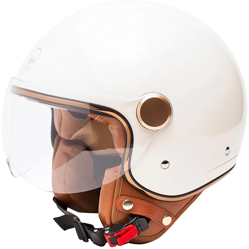 Casque jet moto - Grasse Beige