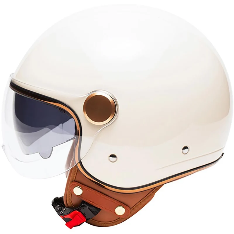 Casque jet moto - Grasse Beige