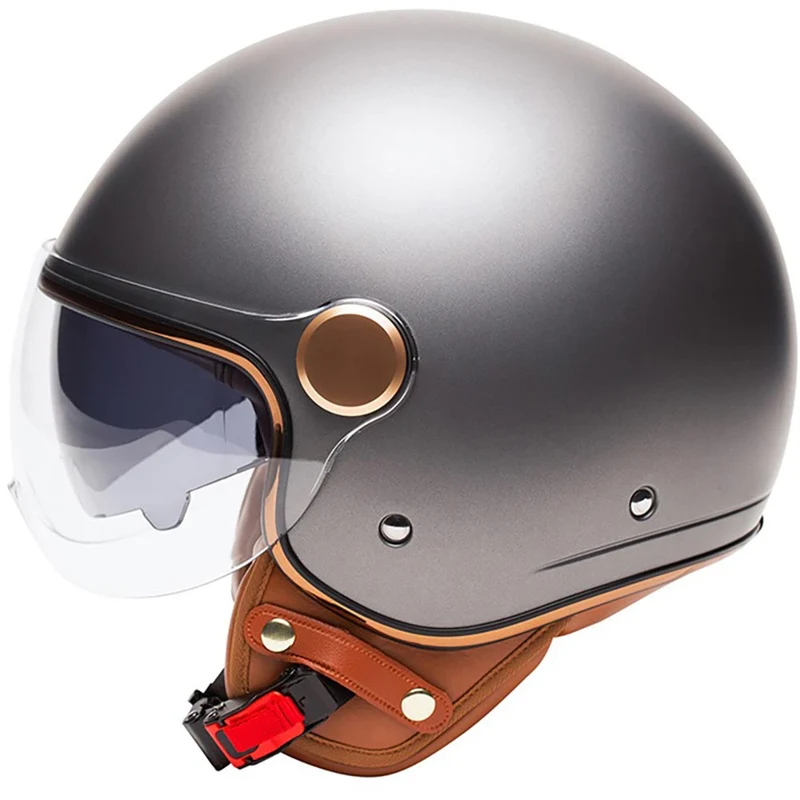 Casque jet moto - Grasse Gris Mat