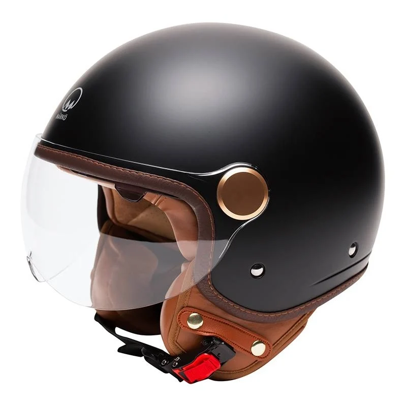 Casque jet moto - Grasse Noir Mat