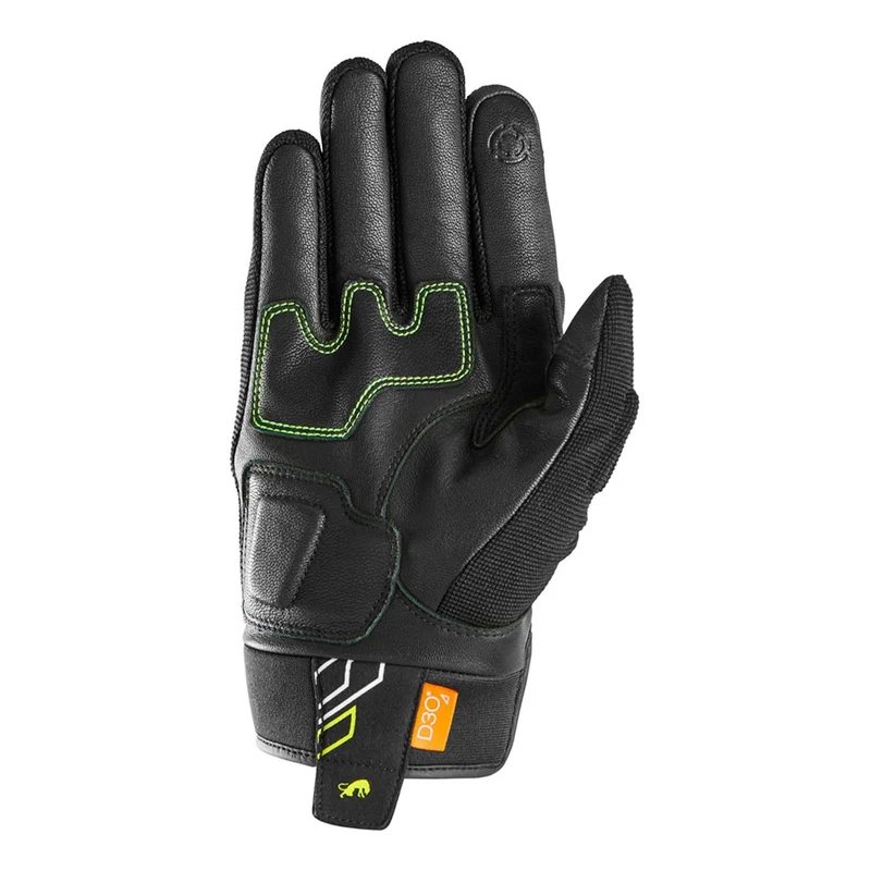 Gants moto été homme - Jet Neon D3O® Noir et Fluo