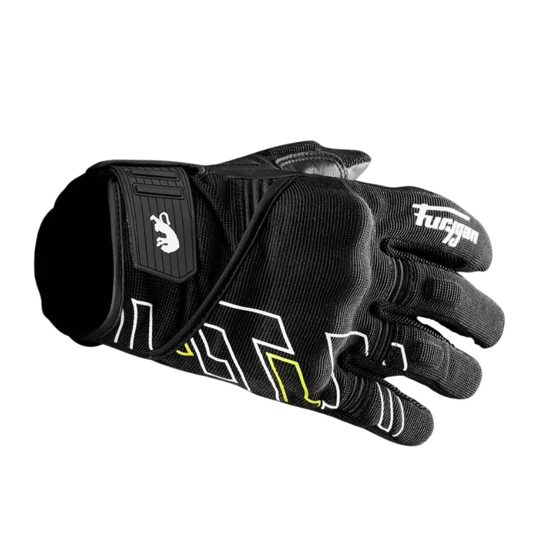 Gants moto été homme - Jet Neon D3O® Noir et Fluo