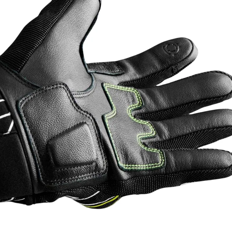 Gants moto été homme - Jet Neon D3O® Noir et Fluo