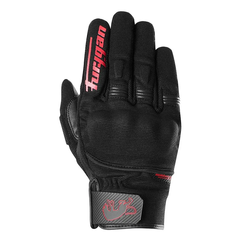 Gants moto été homme - Jet D3O® Evo Noir et Rouge