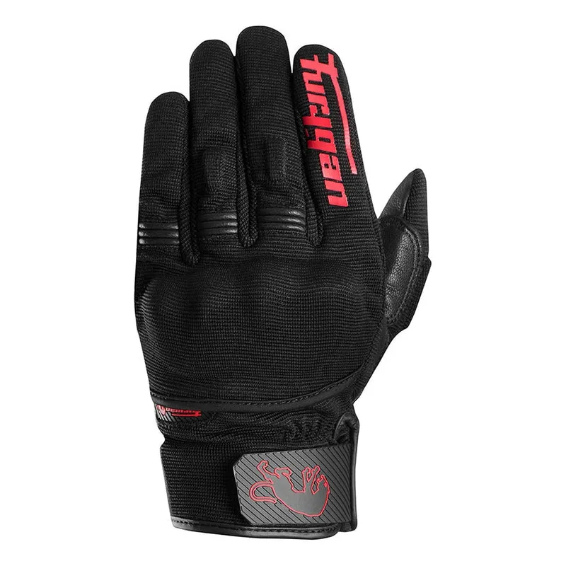 Gants moto été homme - Jet D3O® Evo Noir et Rouge