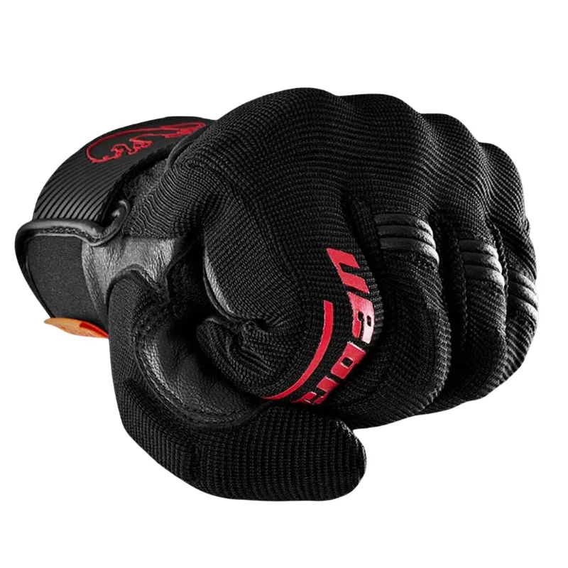 Gants moto été homme - Jet D3O® Evo Noir et Rouge