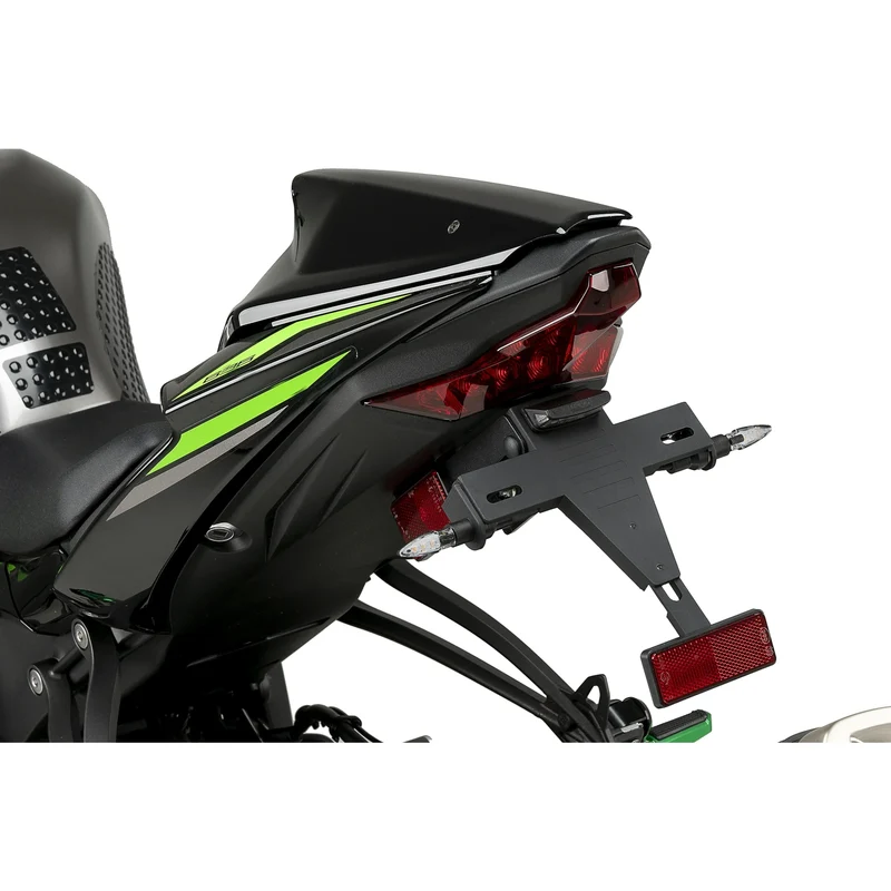 Soporte matrícula Puig Kawasaki ZX-6R Ninja 17-26 - negro