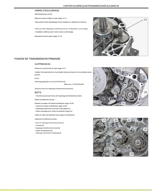 Manuel d'atelier Honda CRF 250 2025 français