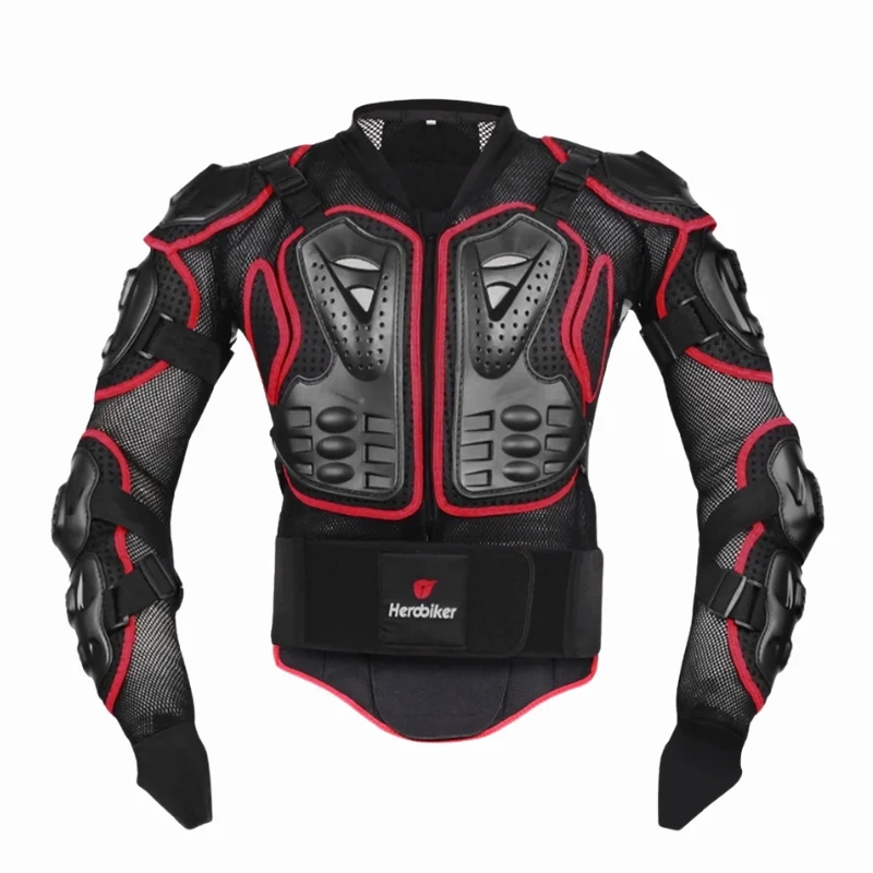 Gilet Pare pierre moto noir et rouge