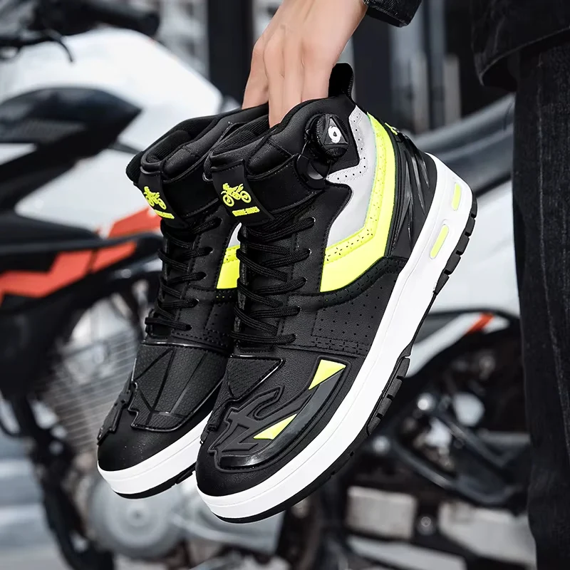 Basket moto - Noir et jaune