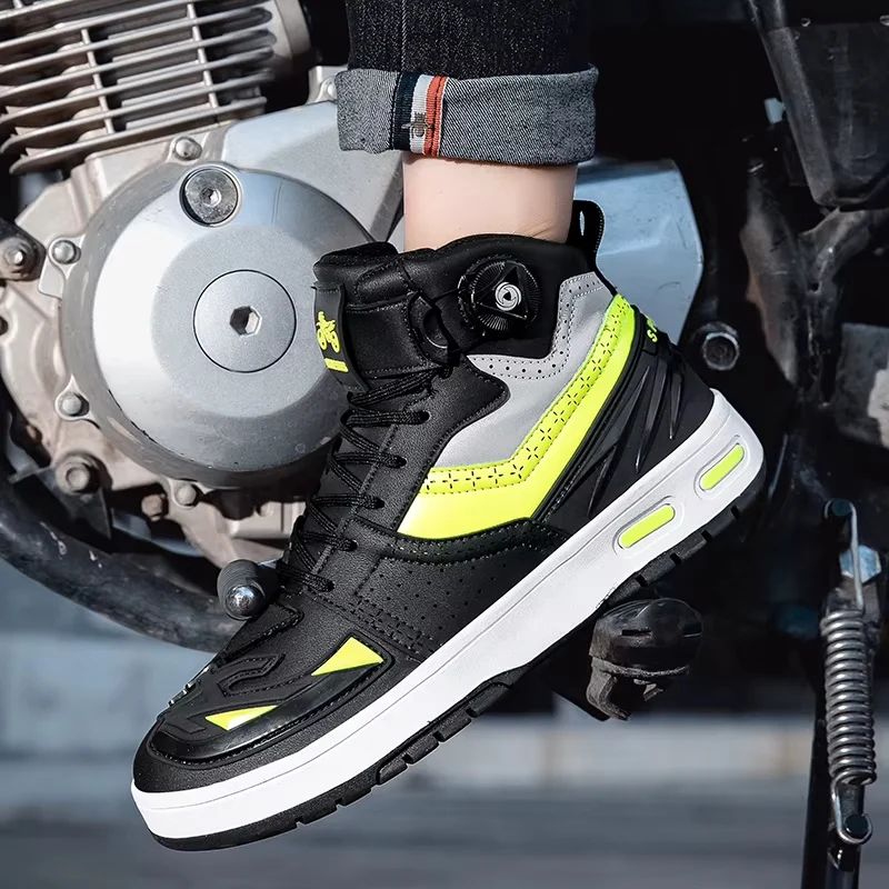 Basket moto - Noir et jaune