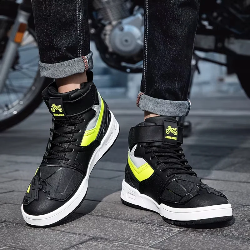 Basket moto - Noir et jaune