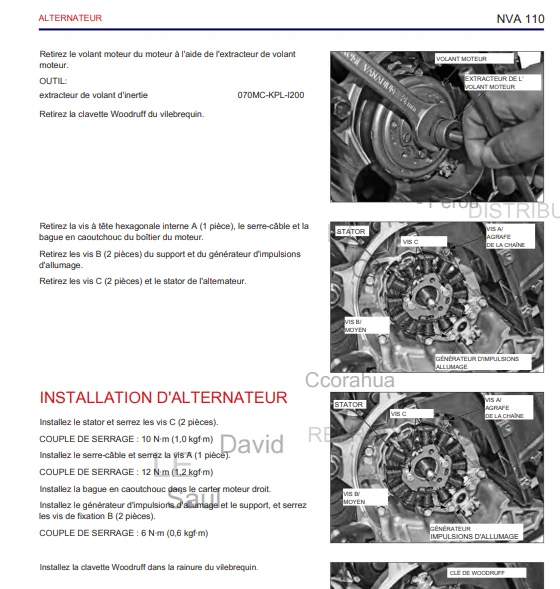Manuel d'atelier Honda Navi 110 2021 français