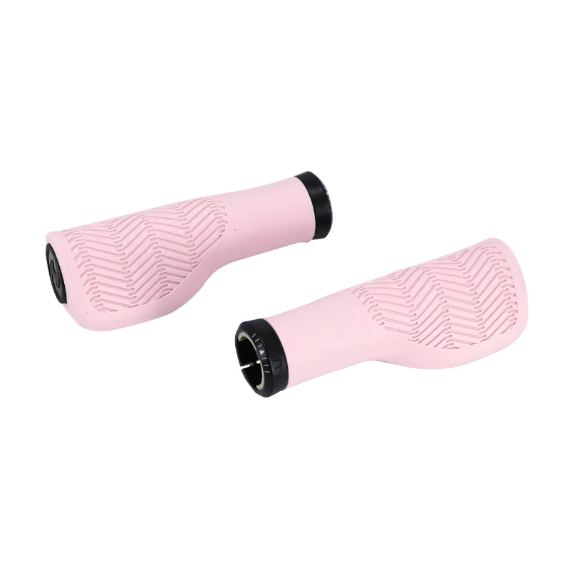 Poignée City Herrmans Nucore Town Ergonomique Avec Lock-On Rose Clair L 130 mm Diam 22 mm (Paire Sur Carte)