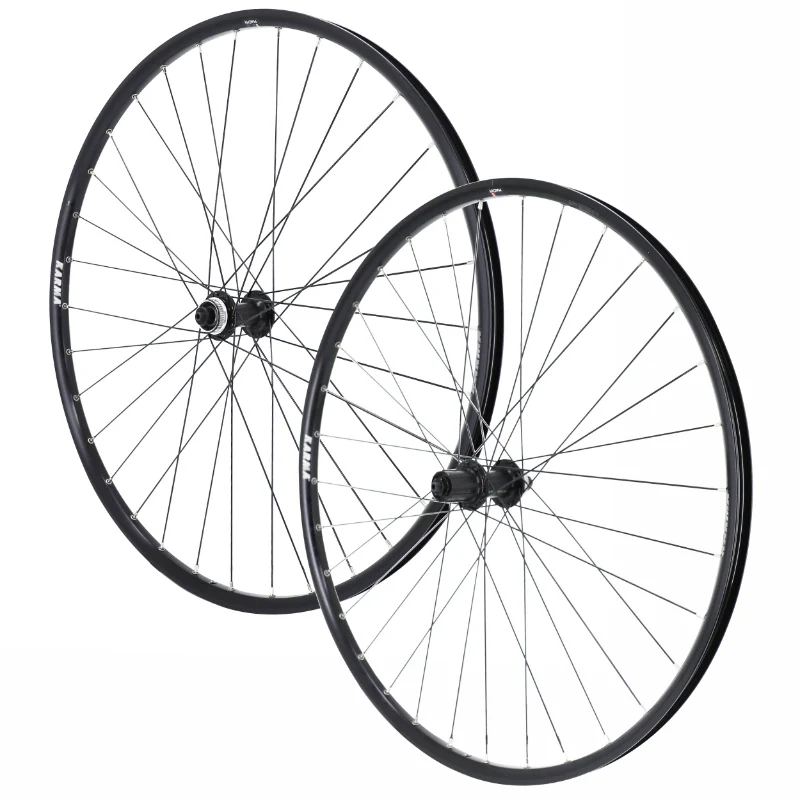 Roues VTT Disque Blocage 26 Karma Noir Double Paroi Avec Oeillets Moyeu Shimano Tx505 Centerlock 9-10-11V 3(Paire) 32 Rayons Noir Jante 21C