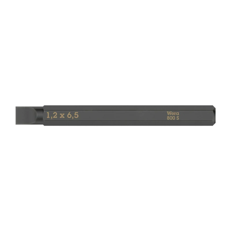 Embouts-Lames Interchangeables De Tournevis A Frapper Wera 800 S 1-4 A Fente-Plat 1,2 X 6,5 mm L 70 mm (Vendu A L'Unite)) -Marque Allemande Pour Les Ateliers-