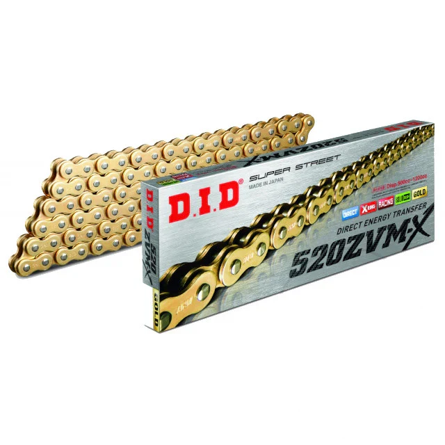 Cadena X-Ring G&G 520ZVMX 108 con enganche remache dorado D.I.D