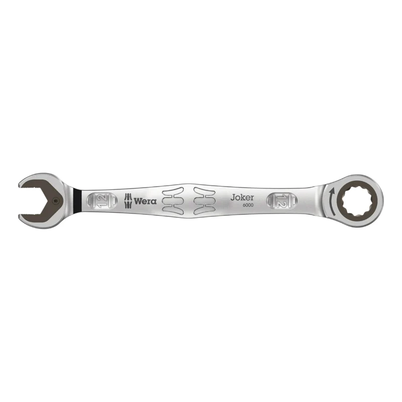 Clé Mixte-Plate A Cliquet Wera 6000 Joker 12 mm (Avec Fonction Retenue) Chrome Moly (Vendu A L'Unite) -Marque Allemande Pour Les Ateliers-