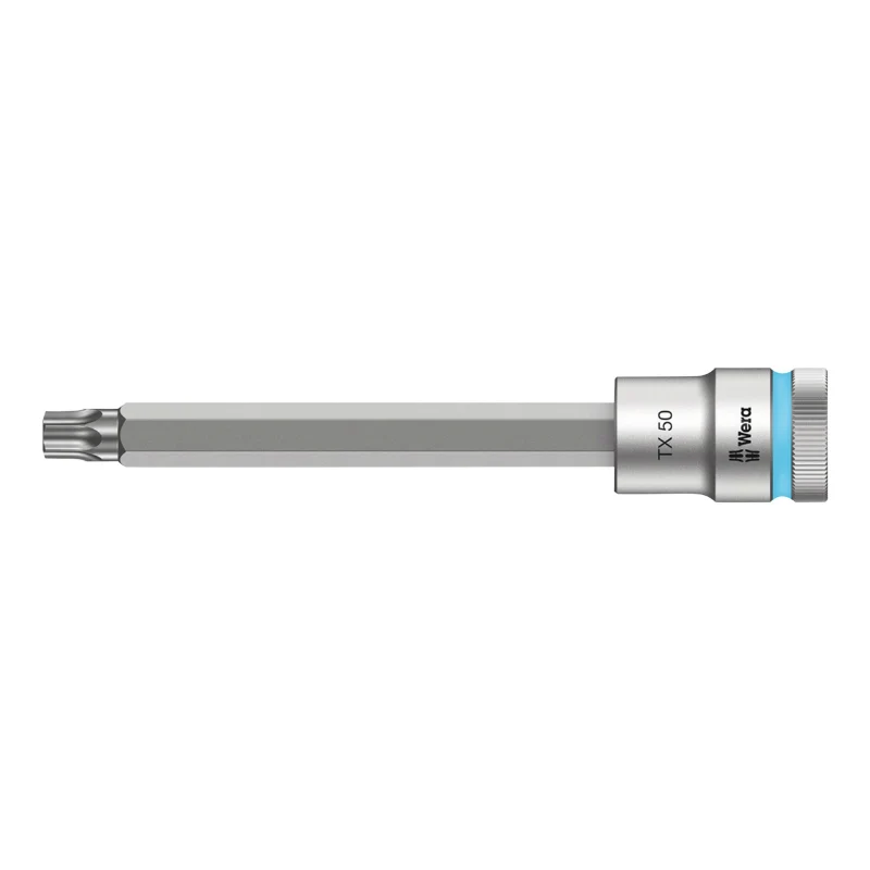 Douille Torx Wera 8767 Hf Zyklop 1-2 T50 Longueur 140 mm (Vendu A L'Unite) -Marque Allemande Pour Les Ateliers-