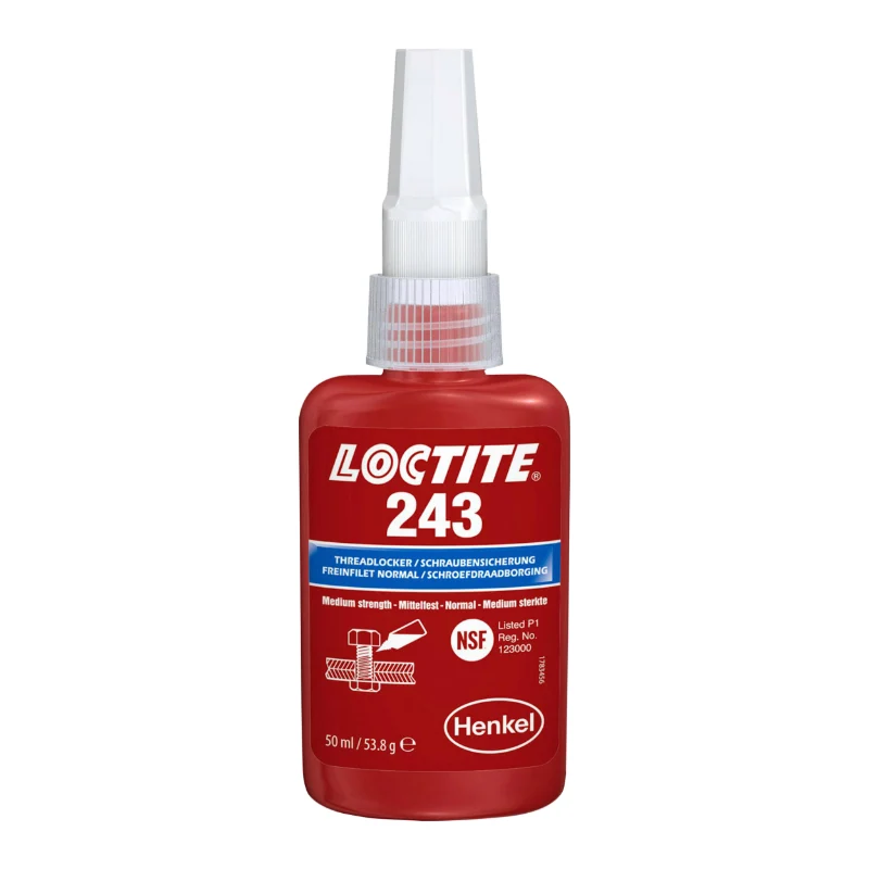 Frein Filet Normal Loctite 243 A Resistance Moyenne (Flacon 50 Ml Sous Blister)