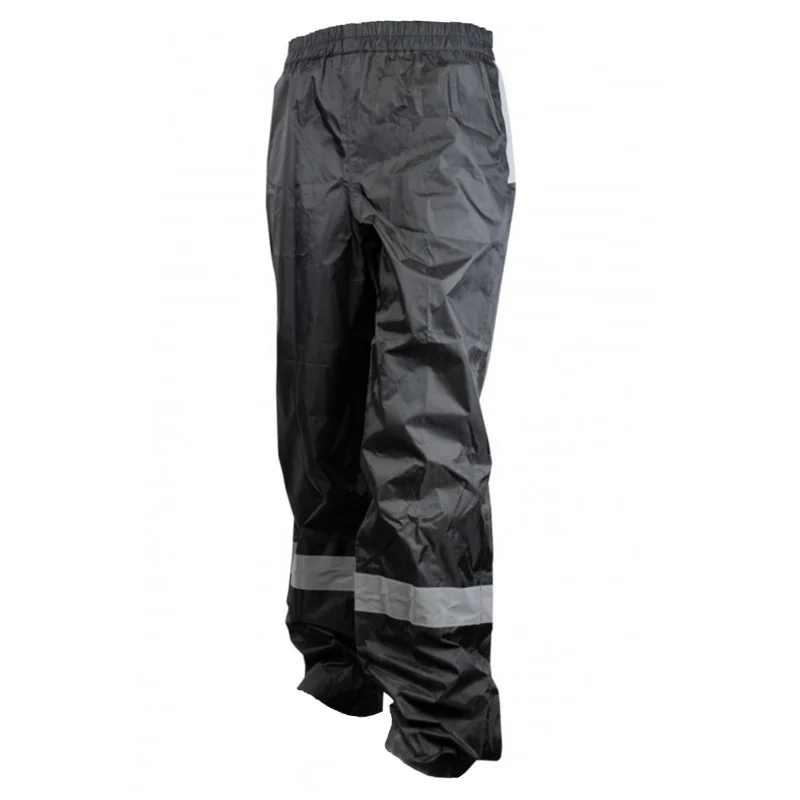 Pantalon De Pluie Waterproof Noir Avec Réflecteur Taille M-L (Homologué Ce) -Taille 1.68 À 1.78M