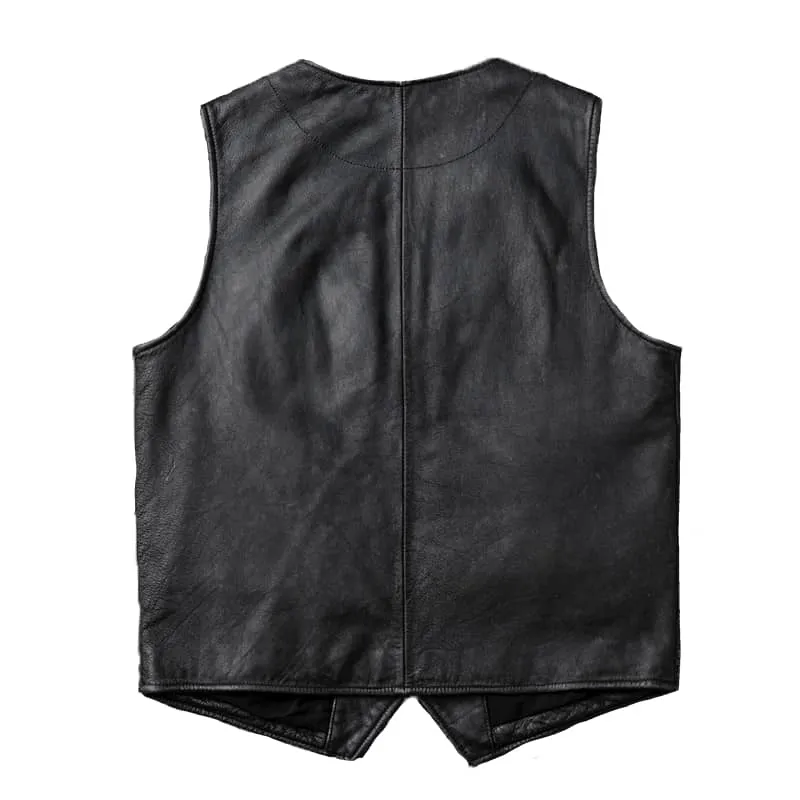 Gilet en cuir pour biker vintage