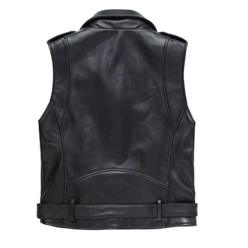 Gilet en cuir pour femme