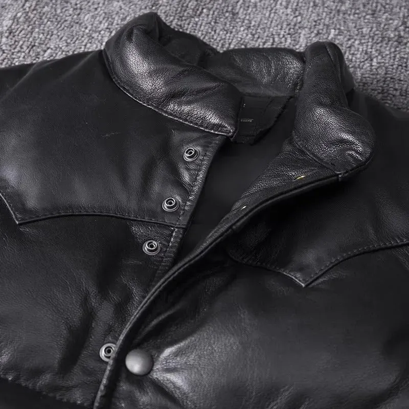 Gilet biker en cuir - Hrapp