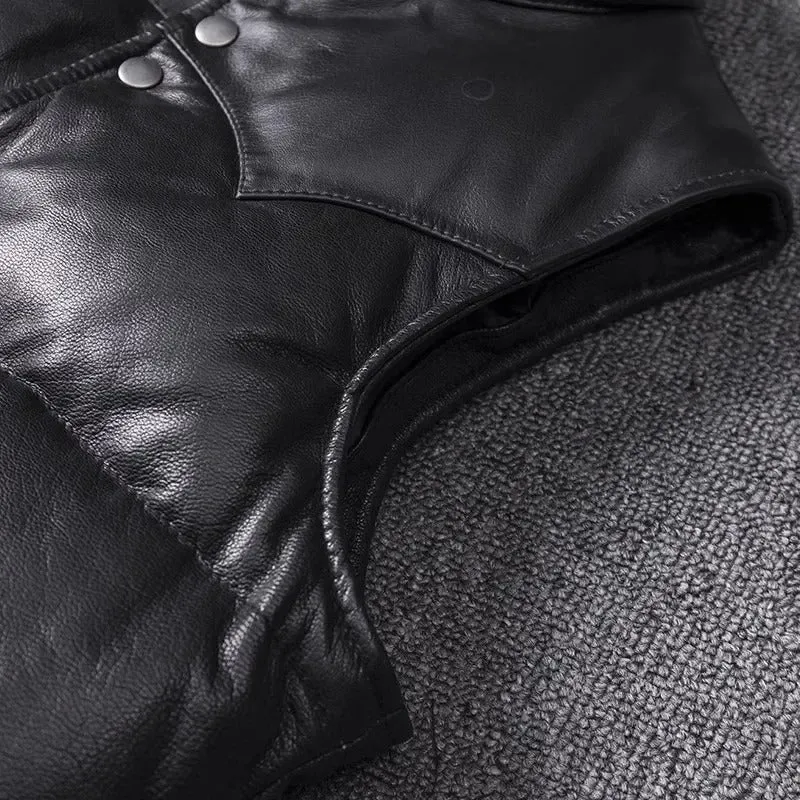 Gilet biker en cuir - Hrapp