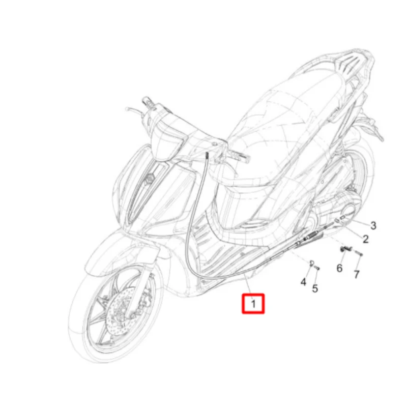 Cable de freno trasero Piaggio Liberty 125 Iget 4T 3V 15-19