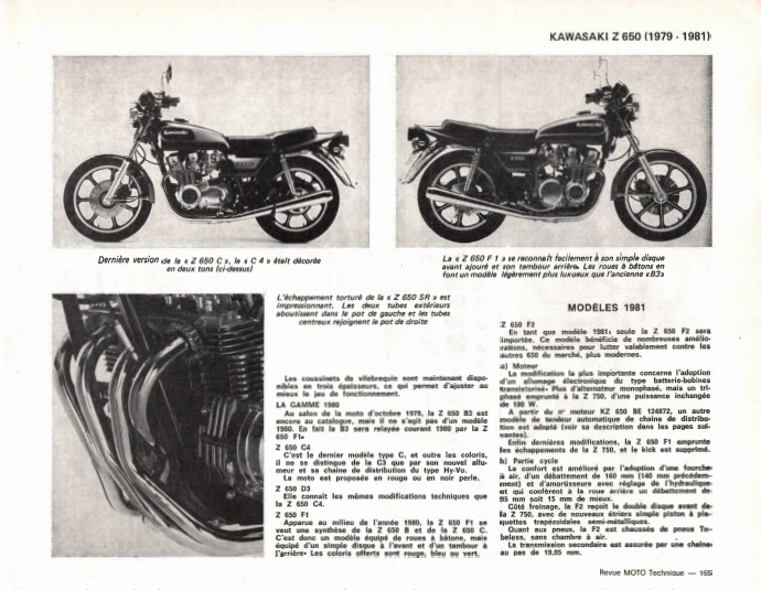 Manuel de réparation Kawasaki Z650 1977 1983