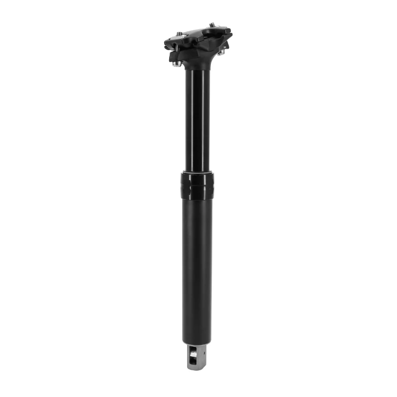 Tige De Selle VTT Télescopique Dropper Air - Huile Alu Noir Diam. 30.9 L346 mm (Réglage Par Câble Interne Débattement 100 mm) Manette Commande Au Cintre