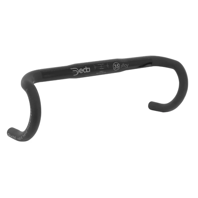Cintre Route Deda M35 Alu Noir L 44 Extérieur (Axe-Axe 42 cm) Pour Potence 35 mm