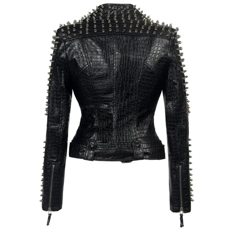 Veste biker femme - Perfecto clouté