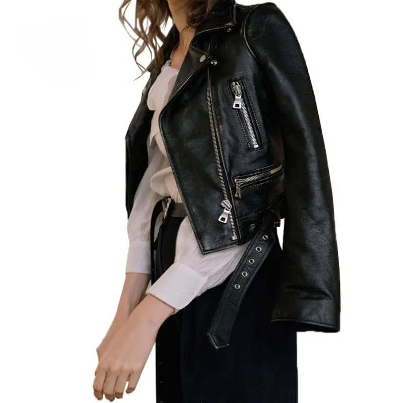 Veste biker femme - Perfecto noir