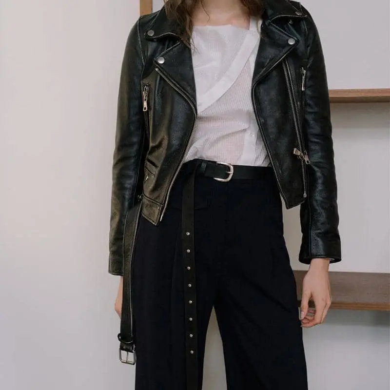 Veste biker femme - Perfecto noir