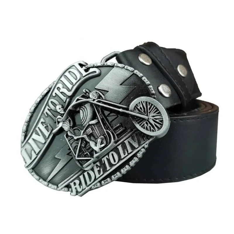 Ceinture biker - Live to ride, Ride to live