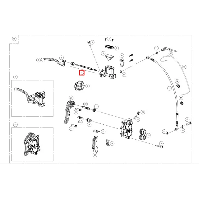Kit reparación bomba de freno delantera Gas Gas EC/SM 125-250-300 2T