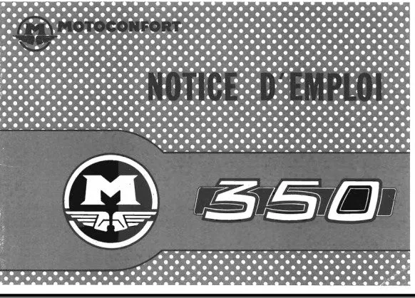 Manuels d'atelier réparation Motobécane 350 3cylindres